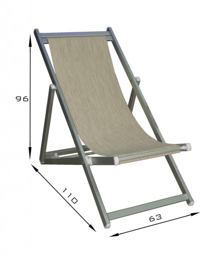 LIEGESTUHL in Aluminium